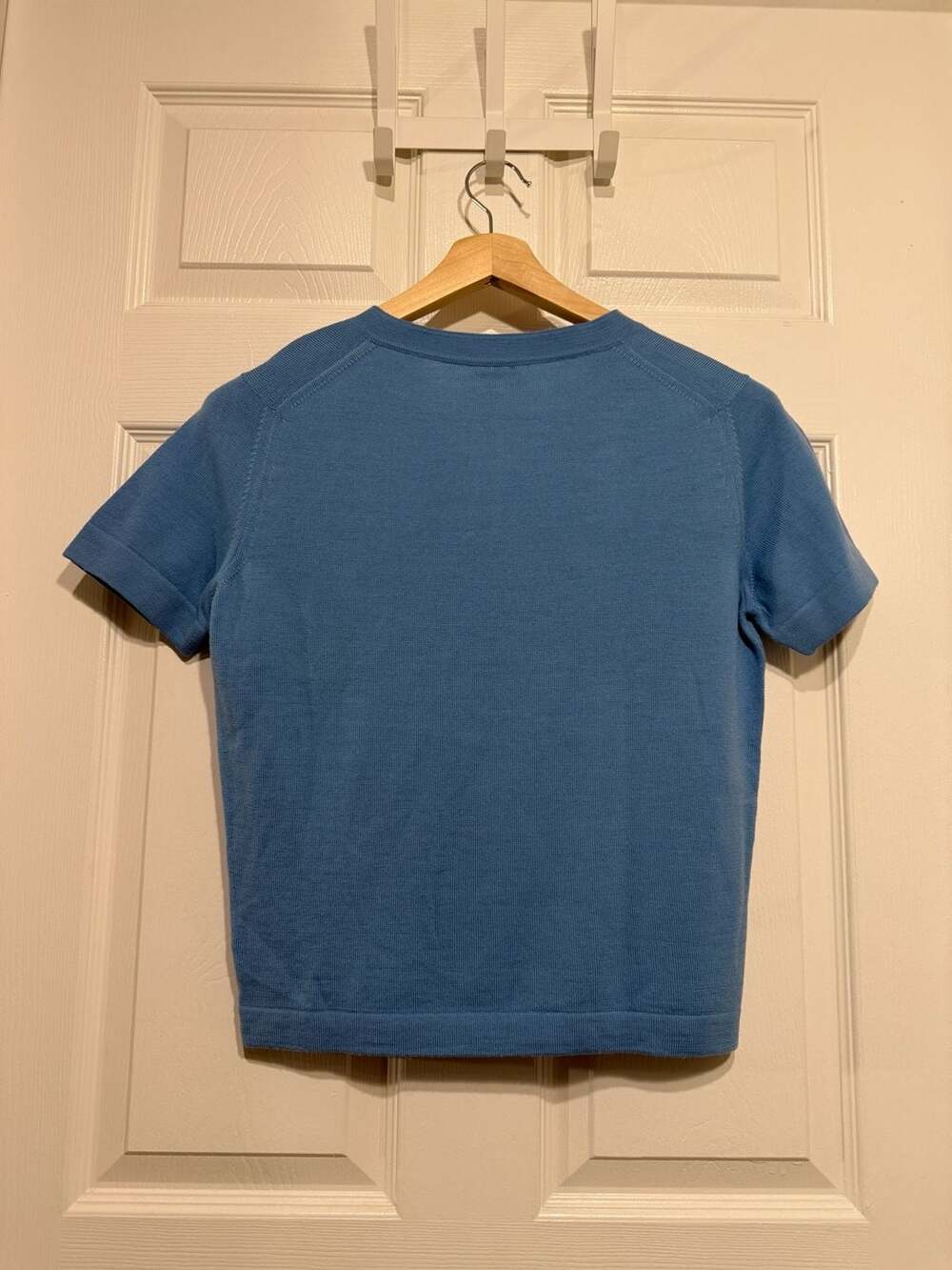 Vintage Timwear Paris 100% Tasmanian Wool Knit Short Sleeve Henley Shirt - Picture 4 of 9